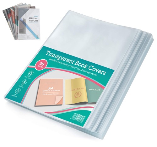 30pcs clear book cover thicker - 30pcs,